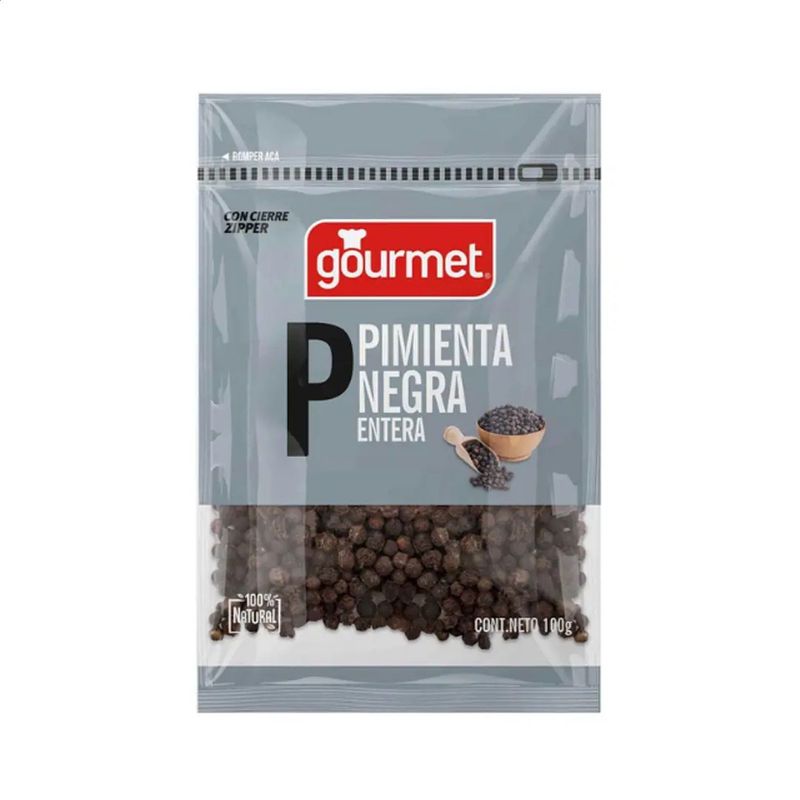 GOURMET - Condimento Pimienta Negra Entera Gourmet 100 g