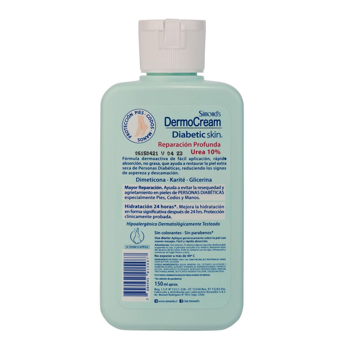 DERMOCREAM - Crema Corporal Dermo Cream Diabetic Skin 150 ml