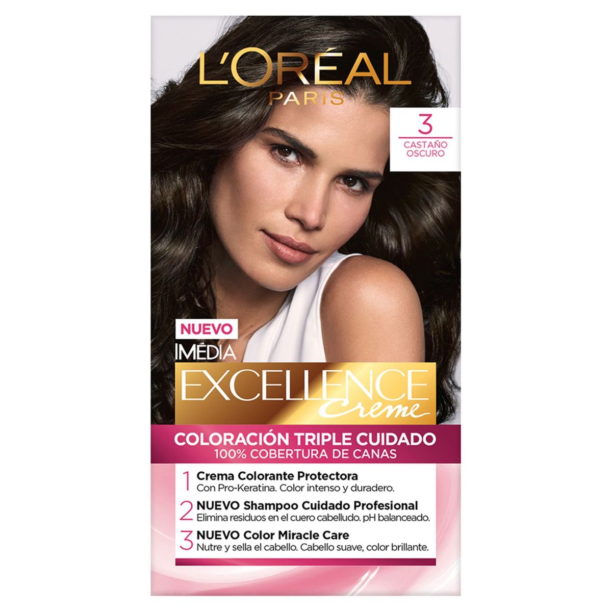 EXCELLENCE - Tinte para Cabello L'Oréal Excellence Castaño Oscuro 3 1 Un