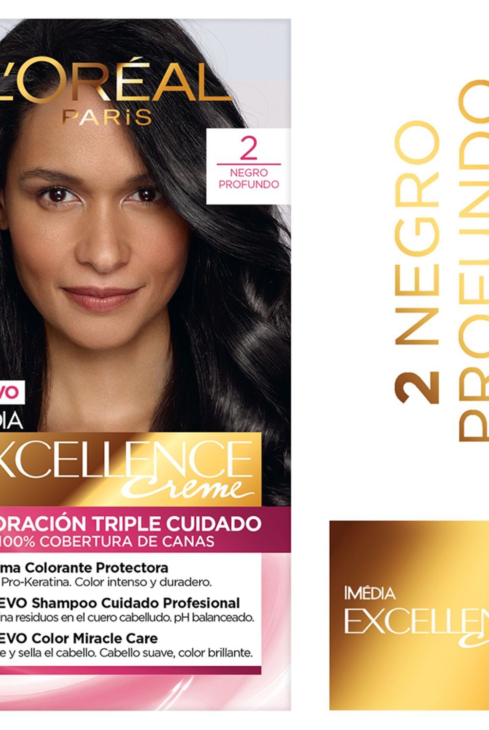 EXCELLENCE - Tinte para Cabello L'Oréal Excellence Negro Profundo 2 1 Un