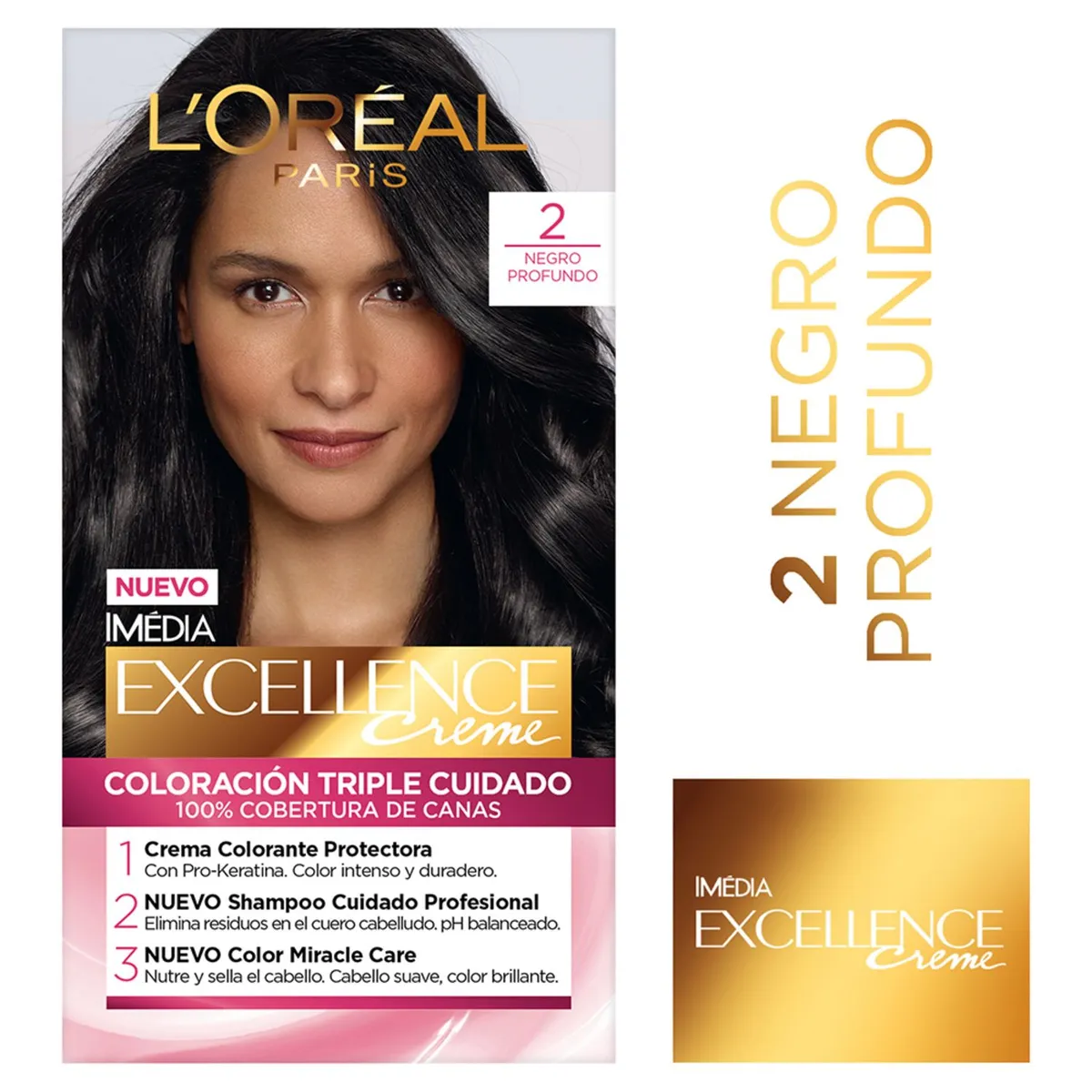 EXCELLENCE - Tinte para Cabello L'Oréal Excellence Negro Profundo 2 1 Un