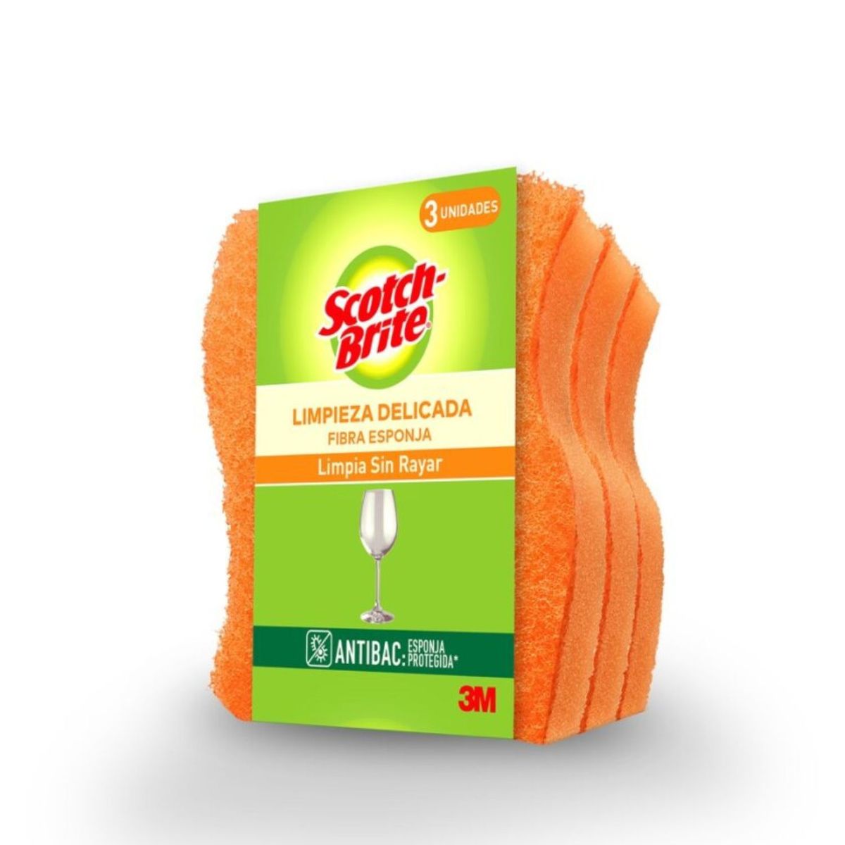 SCOTCH BRITE - Esponja Limpieza Delicada Scotchbrite 3 Un