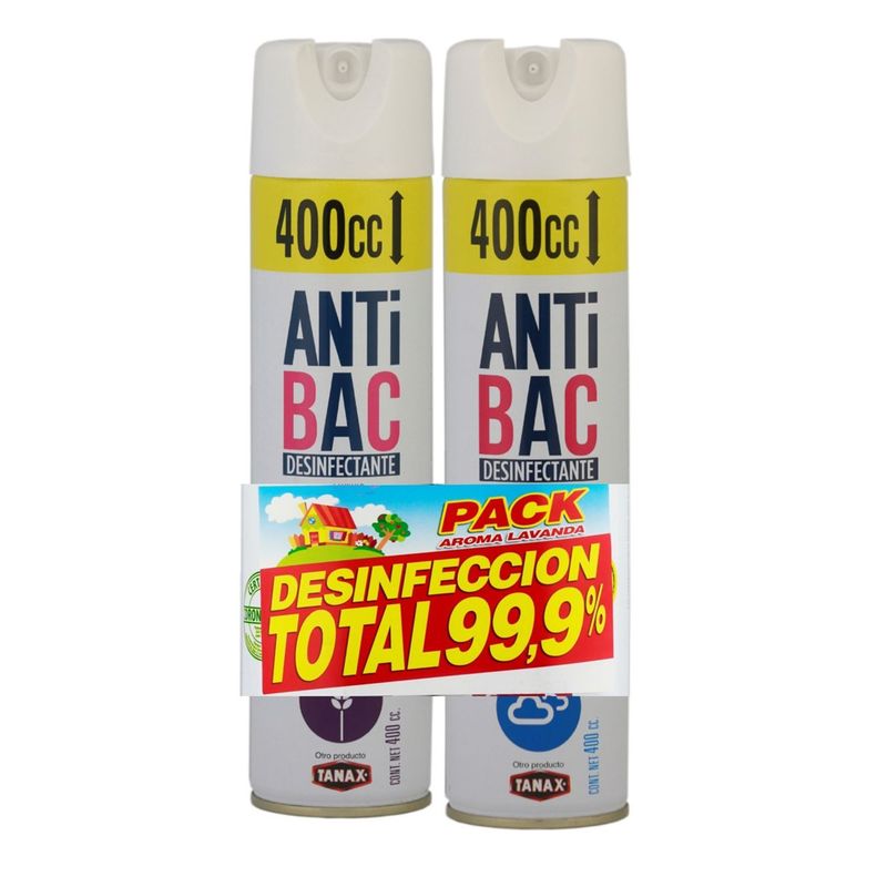 ANTIBAC - Pack Desinfectante Antibac Tanax Original Aroma Lavanda 2 x 400 ml