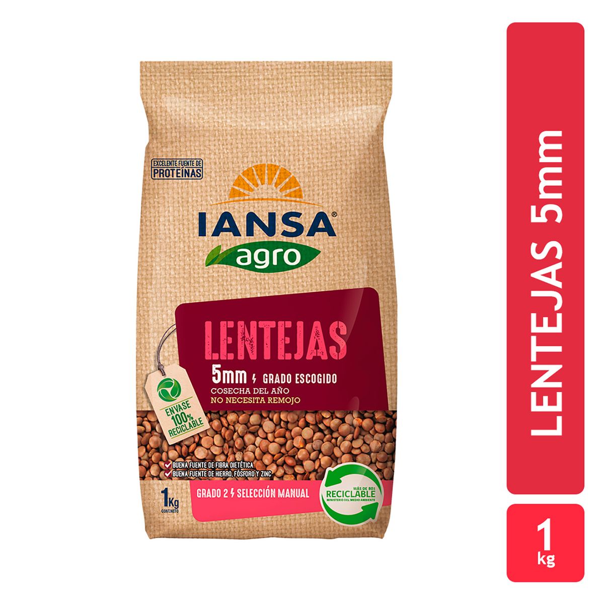IANSA AGRO - Lentejas 5Mm Iansa Agro 1 Kg