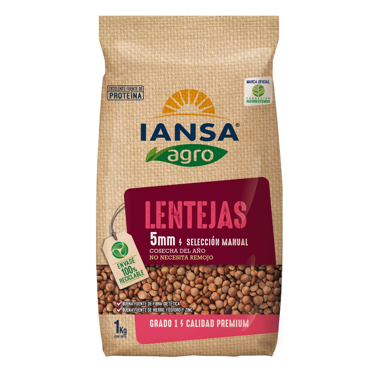 IANSA AGRO - Lentejas 5Mm Iansa Agro 1 Kg