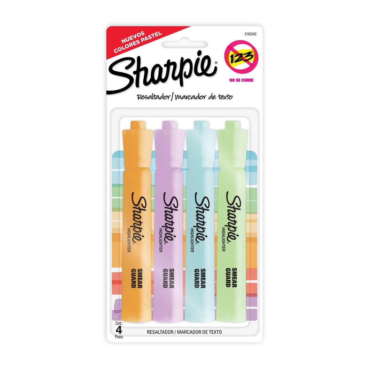 SHARPIE - Destacador Tank Pastel 4 Unidades