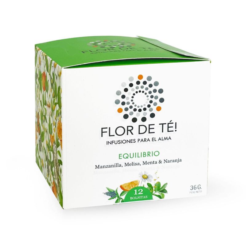 FLOR DE TE - Infusión de Manzanilla Menta Melisa Naranja Flor De Té 36 g