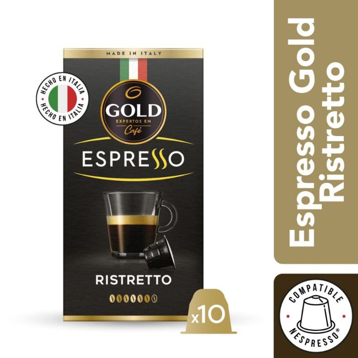 GOLD - Café Ristretto Gold en Cápsulas 10 Un