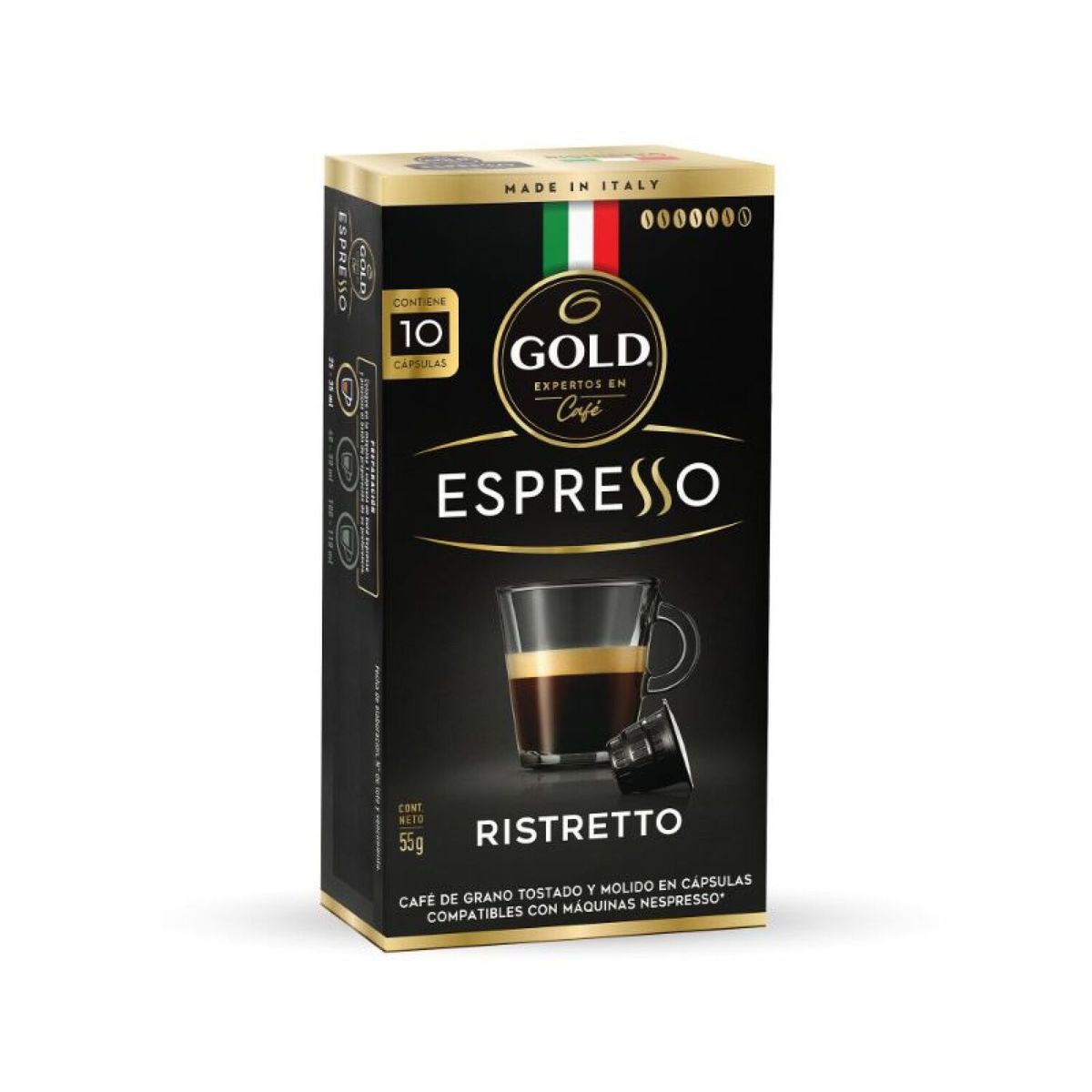 GOLD - Café Ristretto Gold en Cápsulas 10 Un