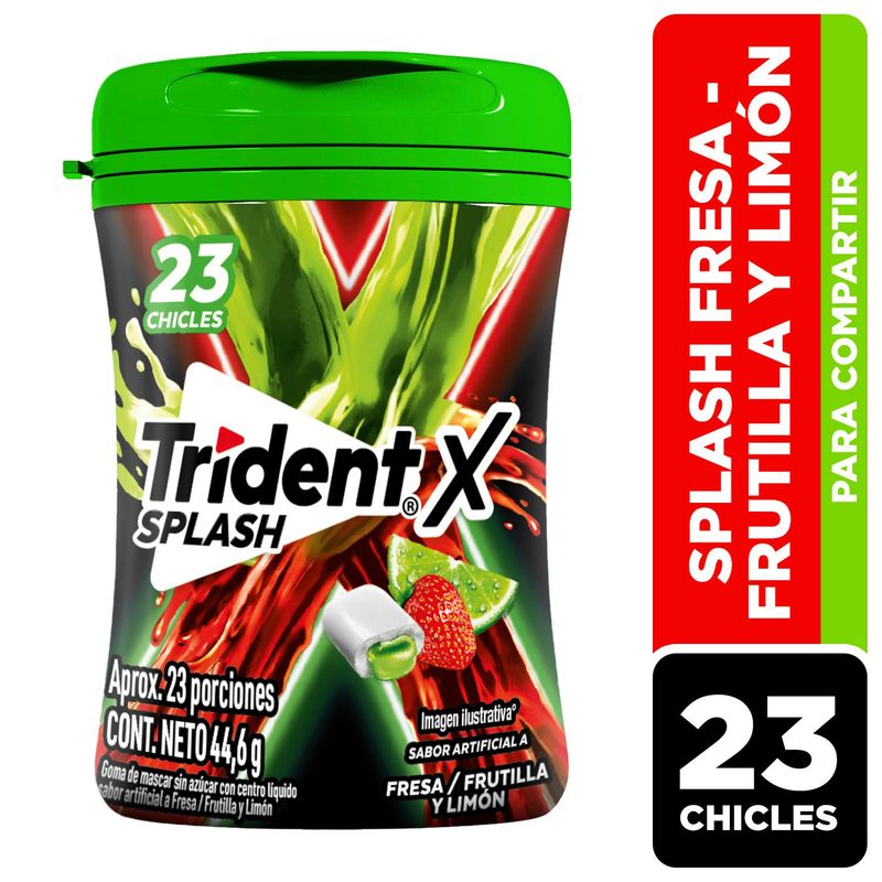 TRIDENT - Chicle Trident X Splash Frutilla Limón