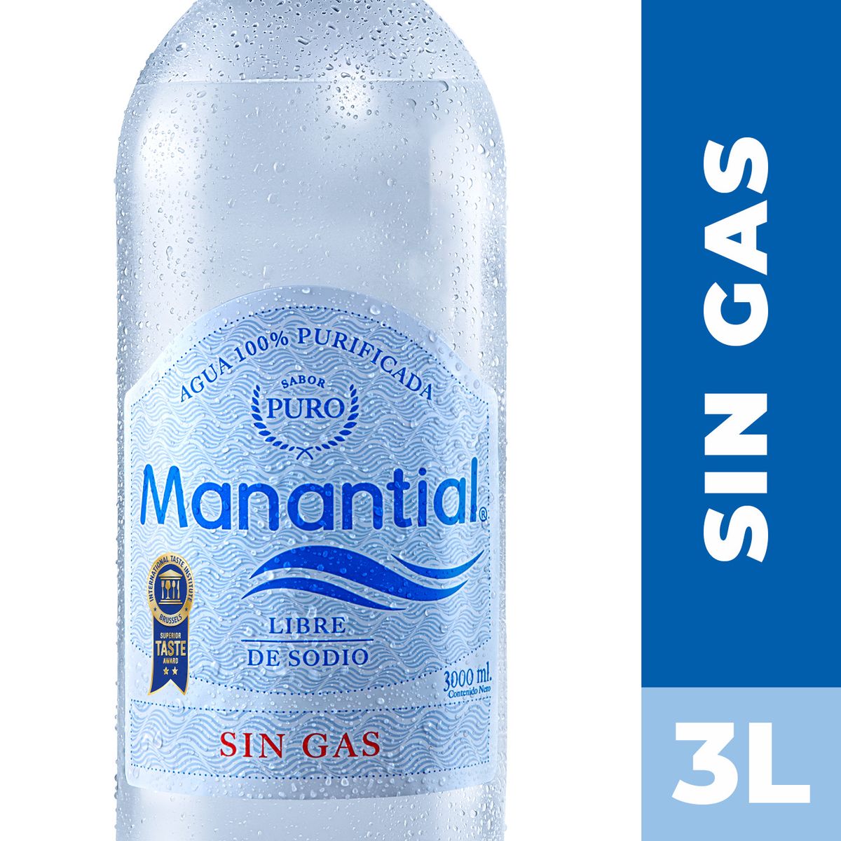 MANANTIAL - Agua sin Gas Manantial 3 L
