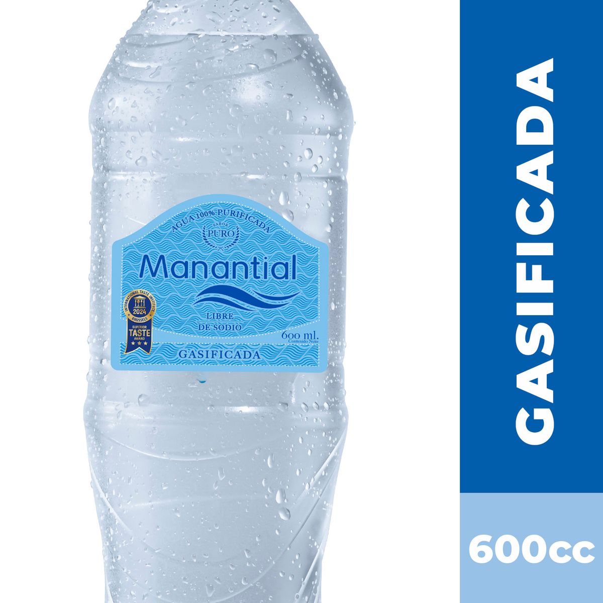 MANANTIAL - Agua con Gas Manantial 600 ml