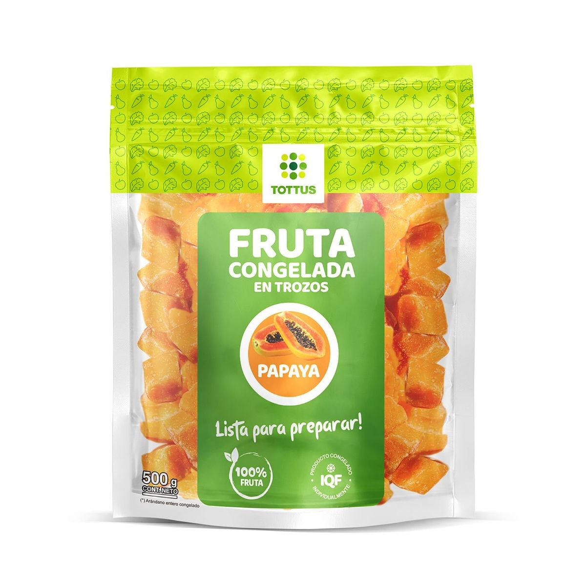 TOTTUS - Papaya en Trozos Congelada Tottus 500 g