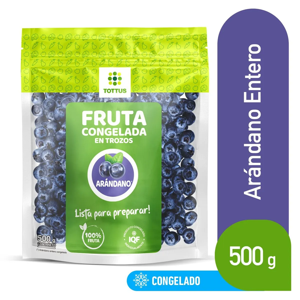 TOTTUS - Arándanos Enteros Congelados Tottus 500 g