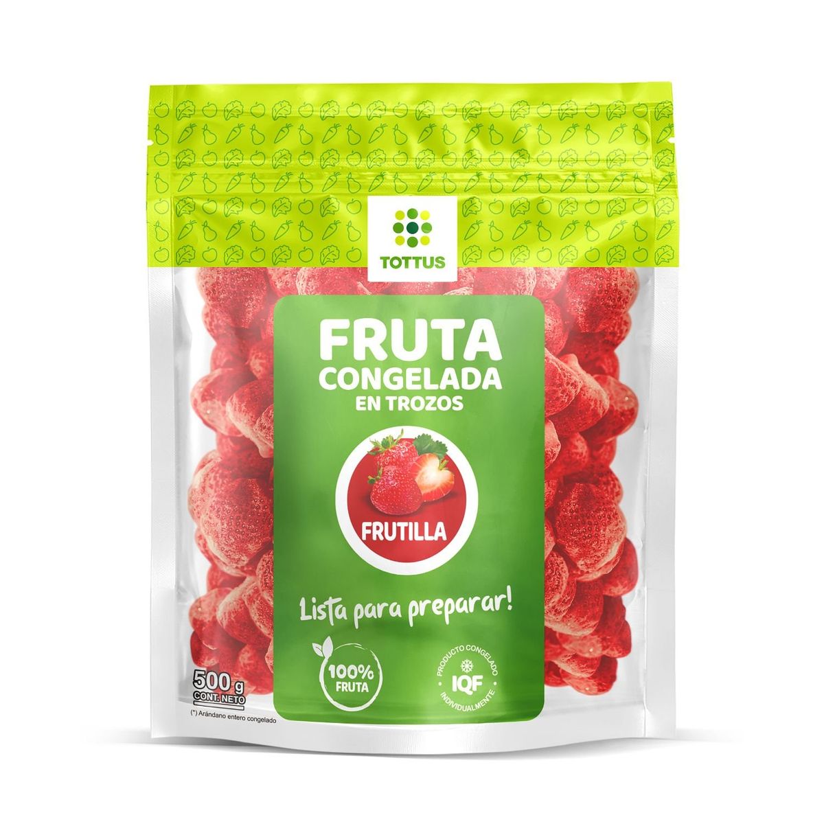 TOTTUS - Frutilla en Trozos Congeladas Tottus 500 g
