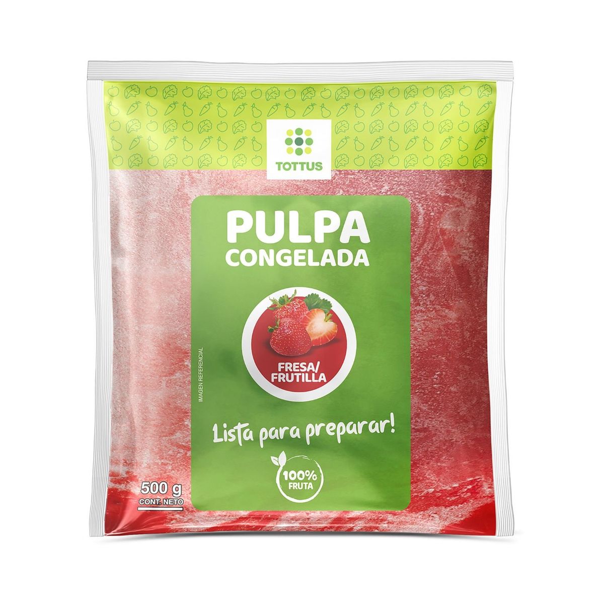 TOTTUS - Pulpa de Frutilla Congelada Tottus 500 g