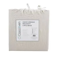 Juego Sabanas Megasoft 1.5Plz Beige