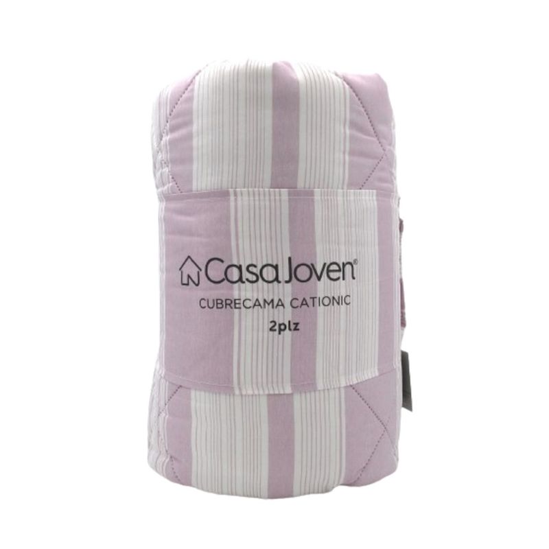 CASA JOVEN - Cubrecama Cationic Lila 2 Plazas Lila