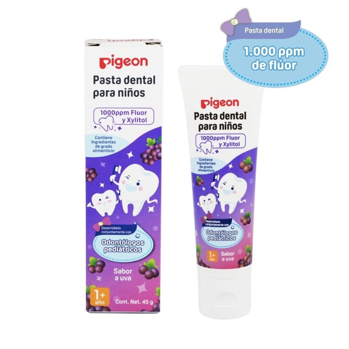 PIGEON - Pasta Dental para Niños Pigeon Sabor Uva 45 g