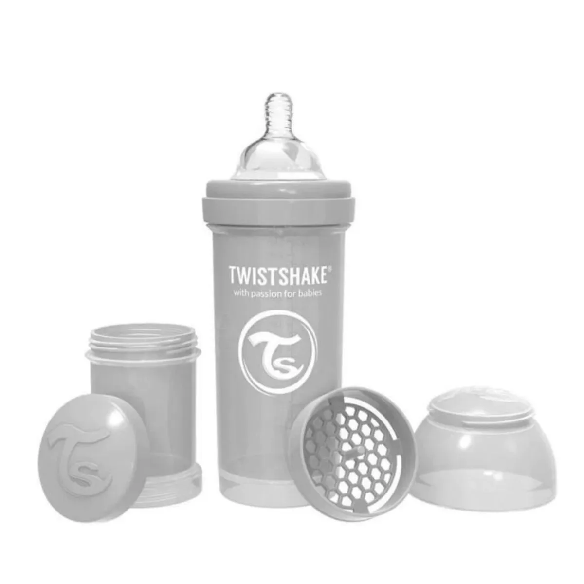 TWISTSHAKE - Mamadera Gris 260 ml Twistshake Un