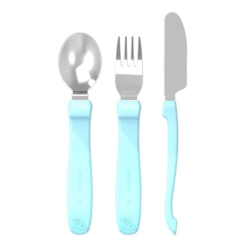 TWISTSHAKE - Cubiertos Acero Azul Twistshake Un