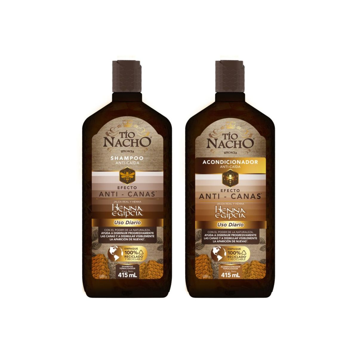 TIO NACHO - Pack Shampoo + Acondicionador Henna Egipcia Tío Nacho 415 ml + 415 ml