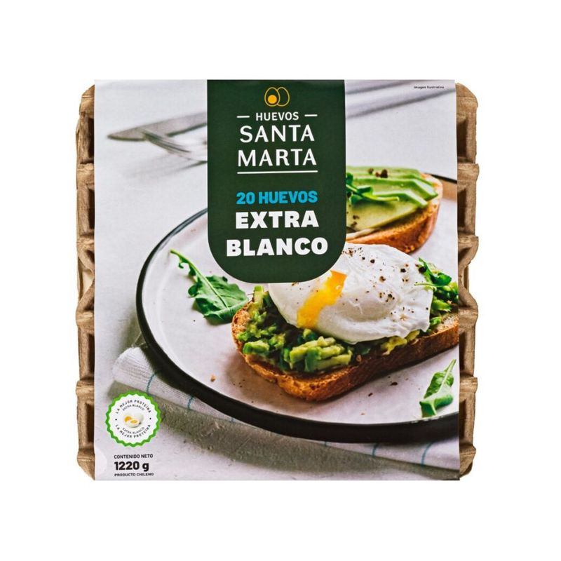  - HUEVO EXTRA BLANCO SANTA MARTA 20 UND