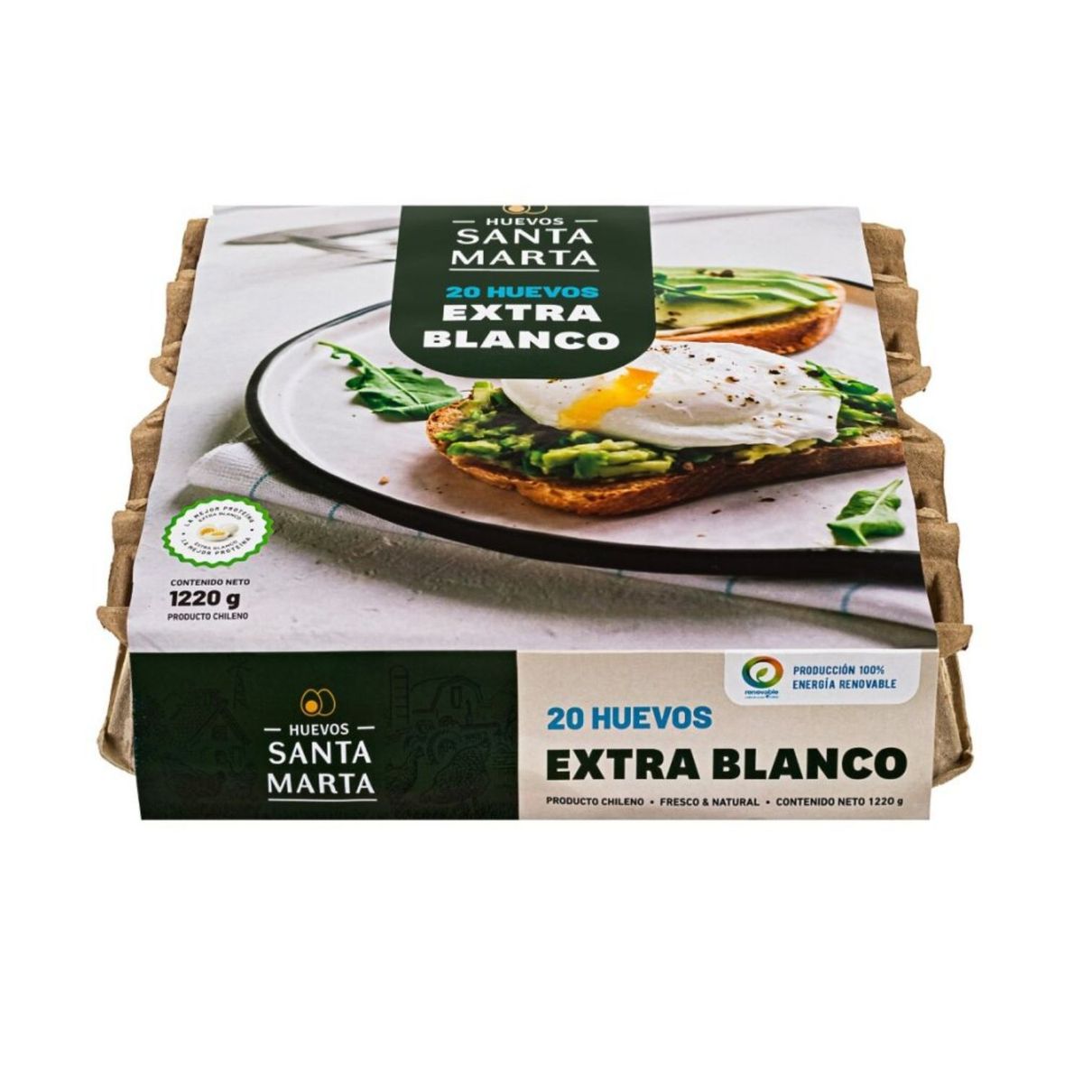  - HUEVO EXTRA BLANCO SANTA MARTA 20 UND
