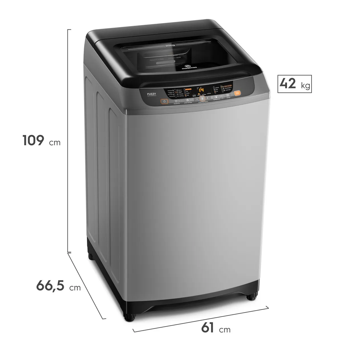 MADEMSA - Lavadora 20Kgs 20Szg  Silver