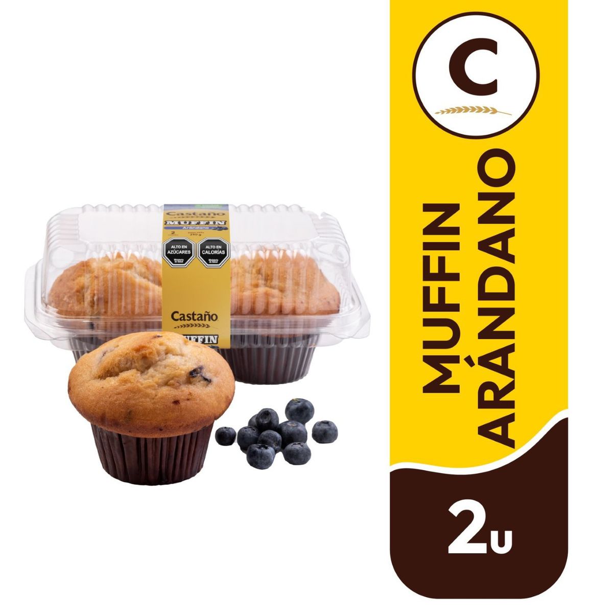 CASTAÑO - Muffins de Arándano Castaño 210 g