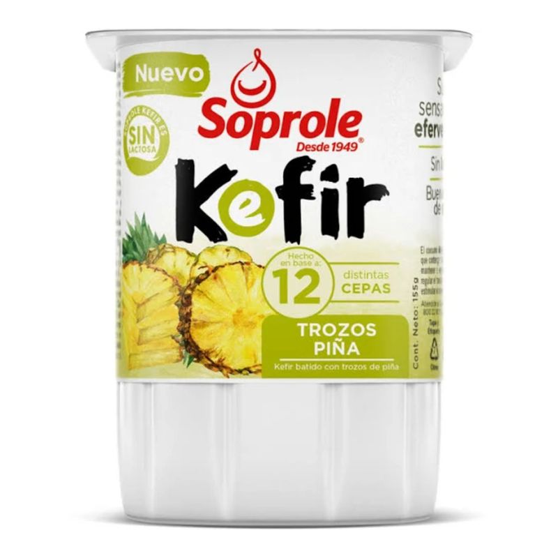 SOPROLE - Yoghurt Kefir Trozos de Piña Soprole 155 g