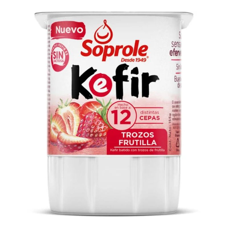 SOPROLE - Yoghurt Kefir Trozos de Frutilla Soprole 155 g