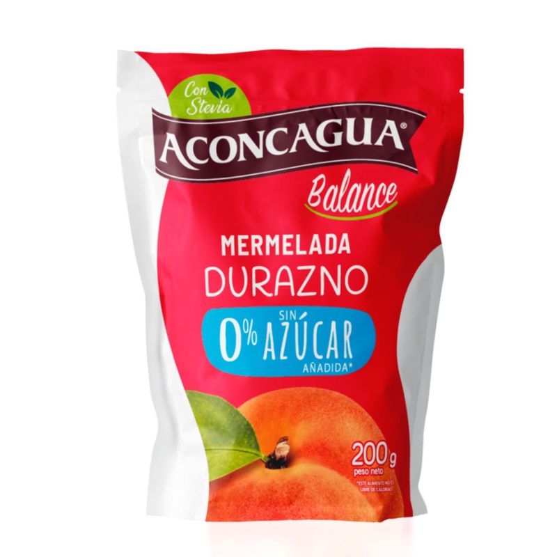 ACONCAGUA - Mermelada Balance Sabor Durazno Aconcagua 200 g