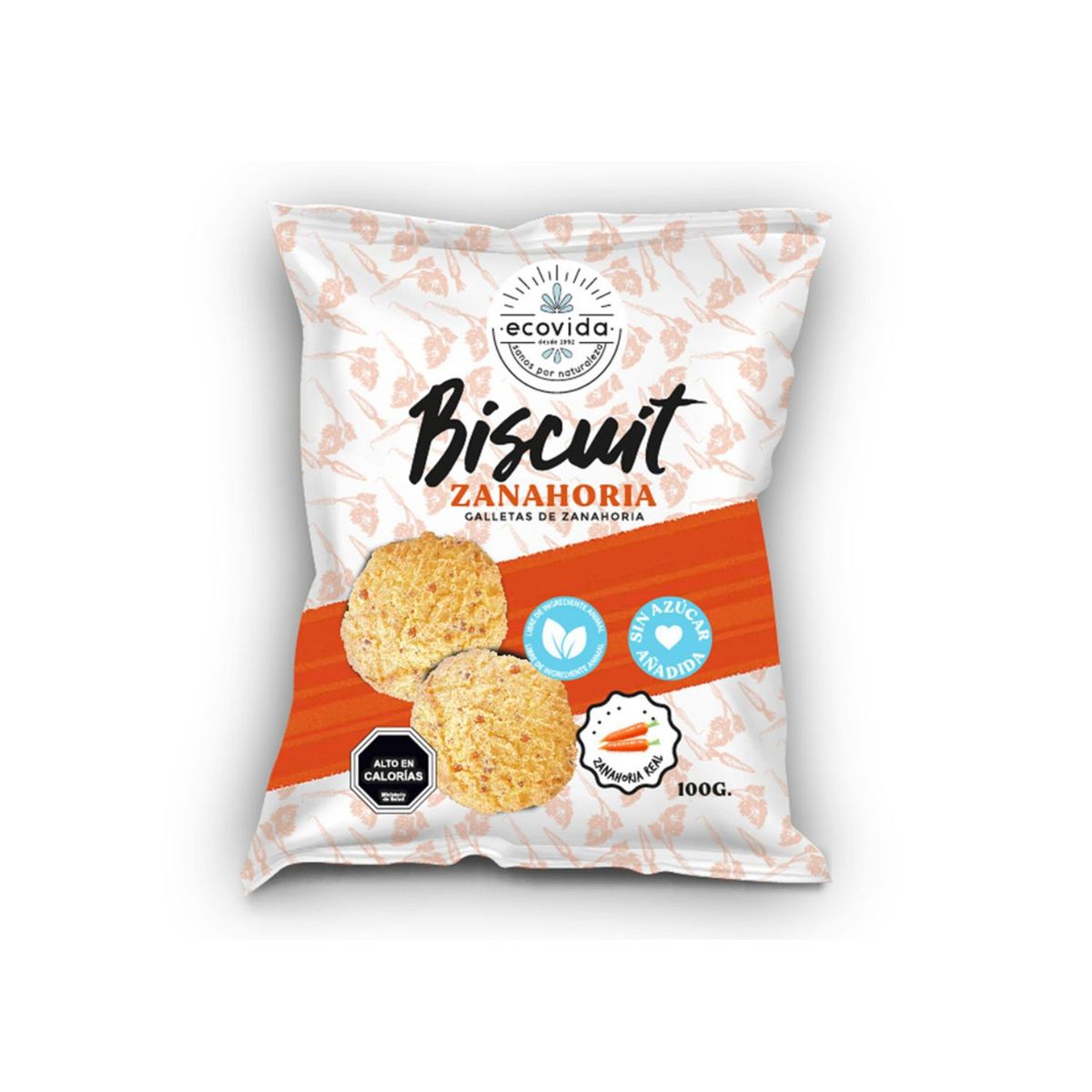 ECOVIDA - Galletas Biscuit Zanahoria Sin Azúcar Ecovida 100 g