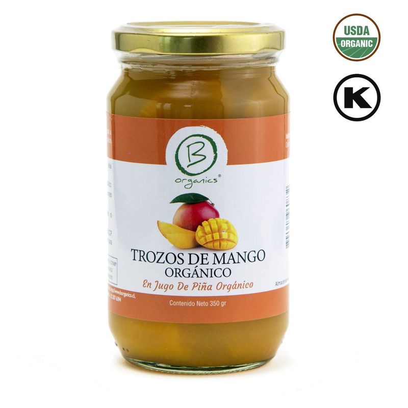 B ORGANICS - Mango en Trozos en Jugo de Piña Orgánico B Organics 350 g