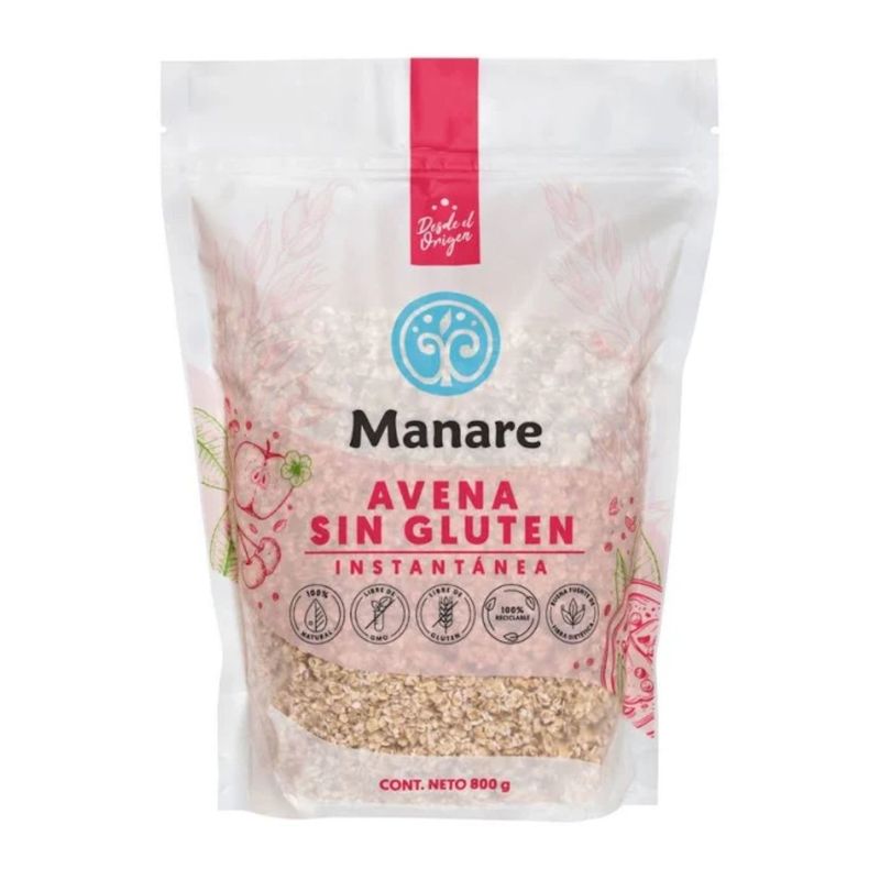MANARE - Avena Instantánea Sin Gluten Manare 800 g