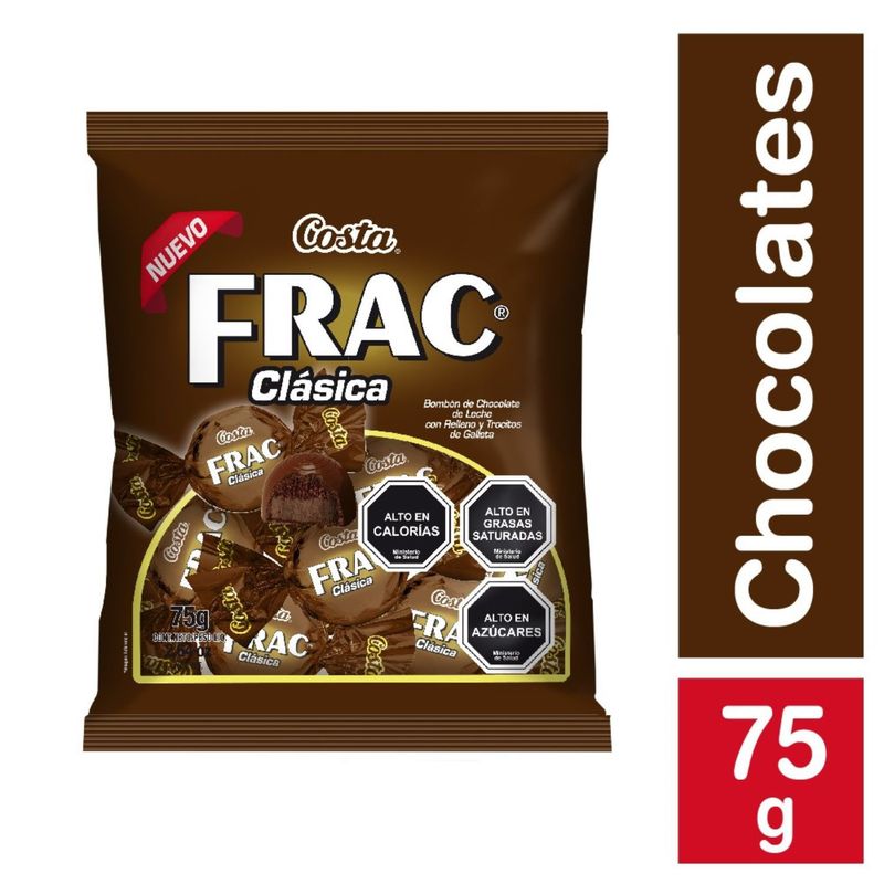COSTA - Bombón de Chocolate Frac Clásica Costa Bolsa 75 g
