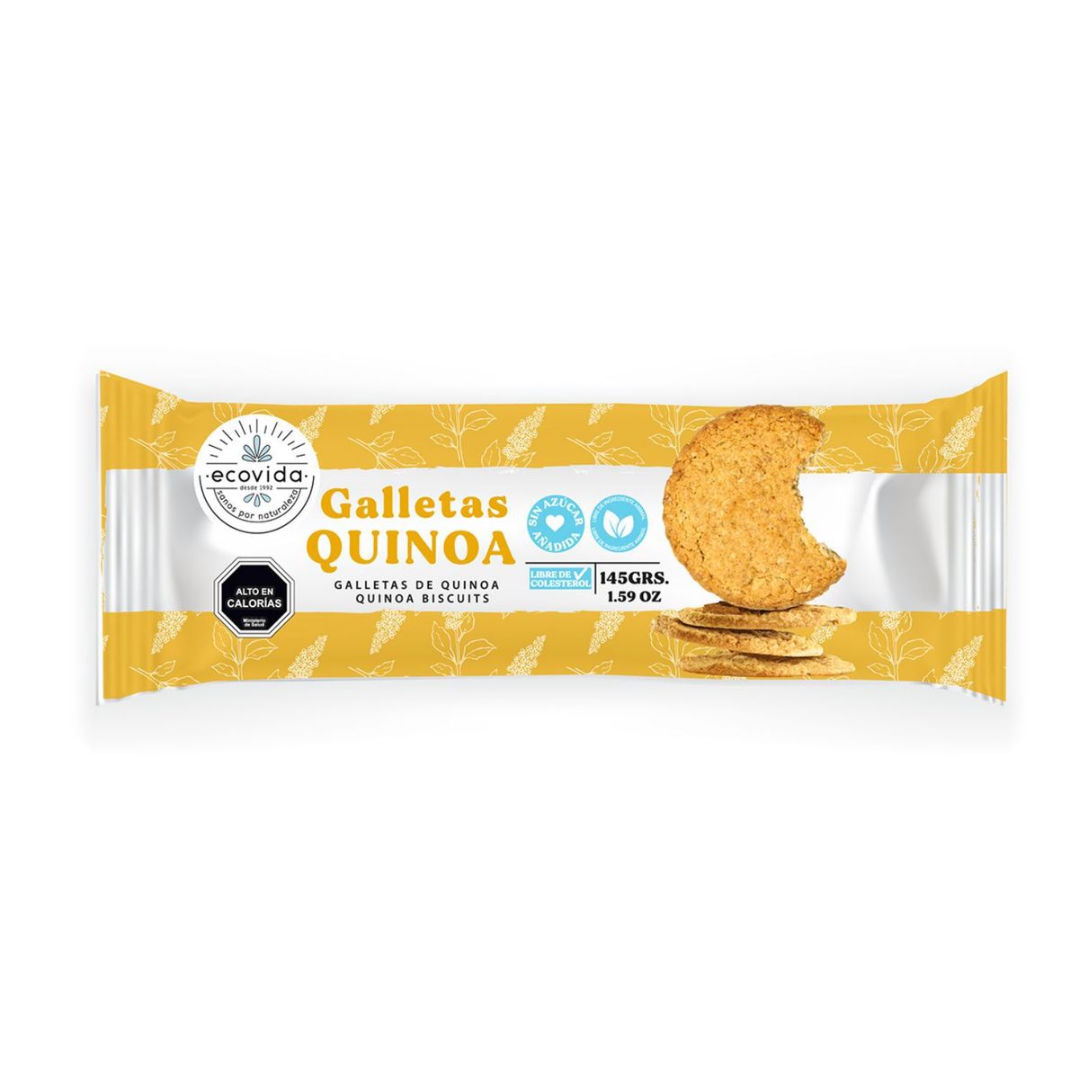 ECOVIDA - Galleta Biscuit Quinoa Sin Azúcar Ecovida 145 g