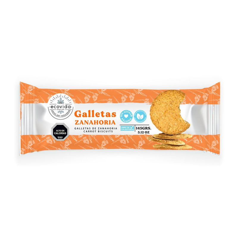 ECOVIDA - Galleta Biscuit Zanahoria Sin Azúcar Ecovida 145 g