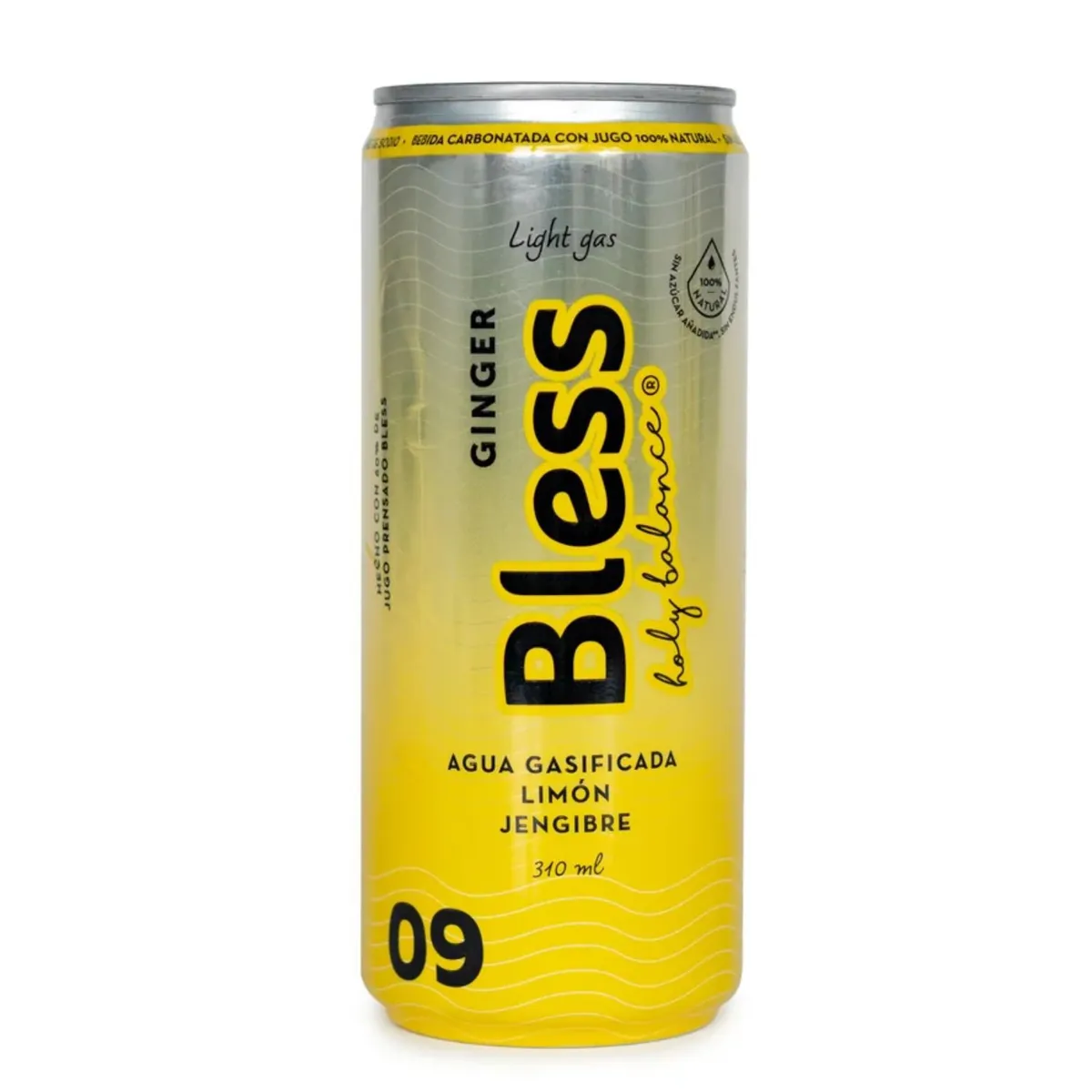 BLESS - Agua con Gas Sabor Limón y Jengibre Bless 310 ml