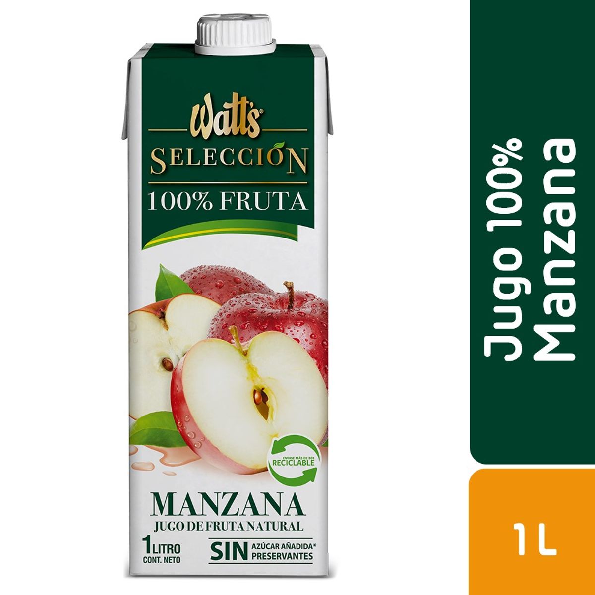 WATTS - Jugo Watts Selección 100% Manzana 1 Lt