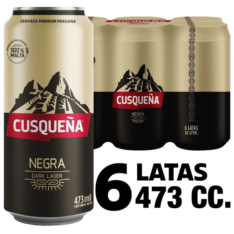 CUSQUEÑA - CERVEZA NEGRA LT CUSQUENA 5G 6X 473 CC
