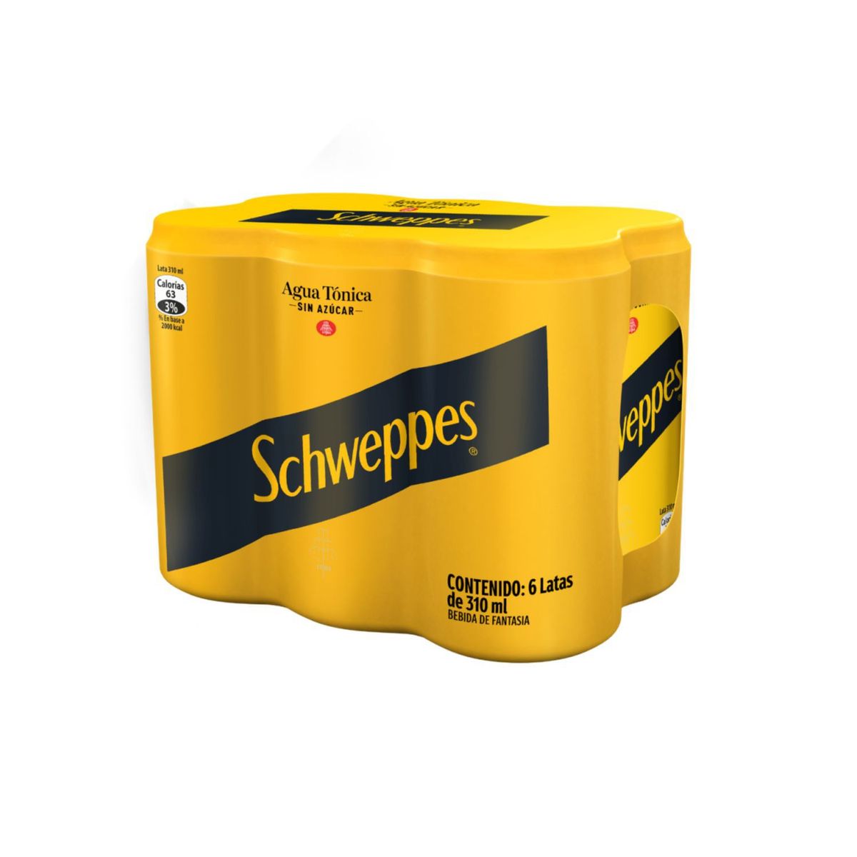SCHWEPPES - Pack Bebida Agua Tónica Sin Azúcar Schweppes 6 x 310 ml