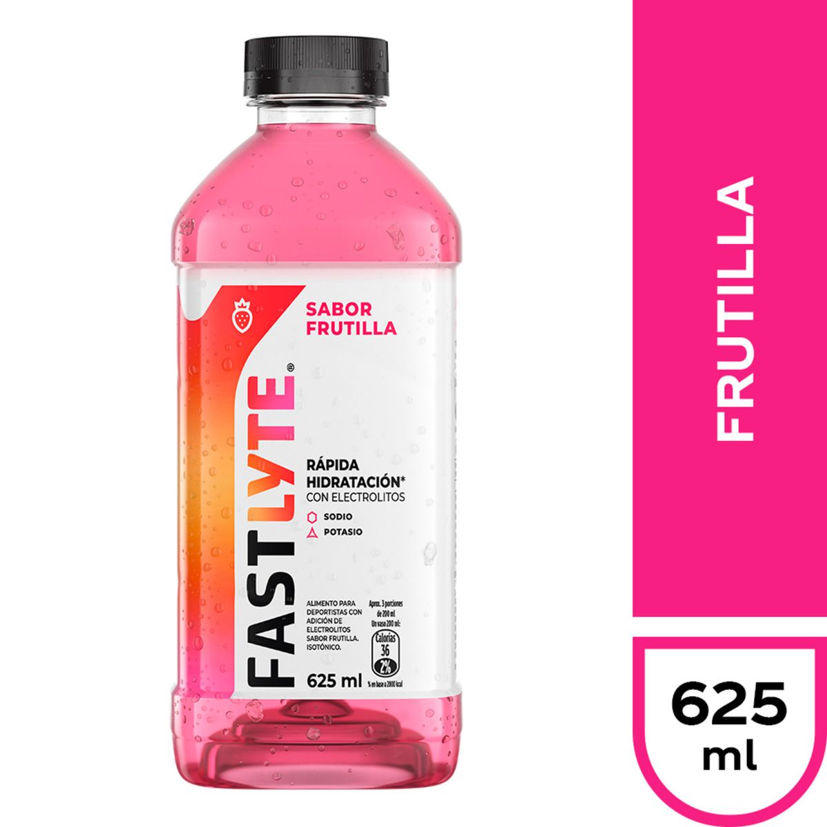 FASTLYTE - Suero Sabor Frutilla Fastlyte 625 ml