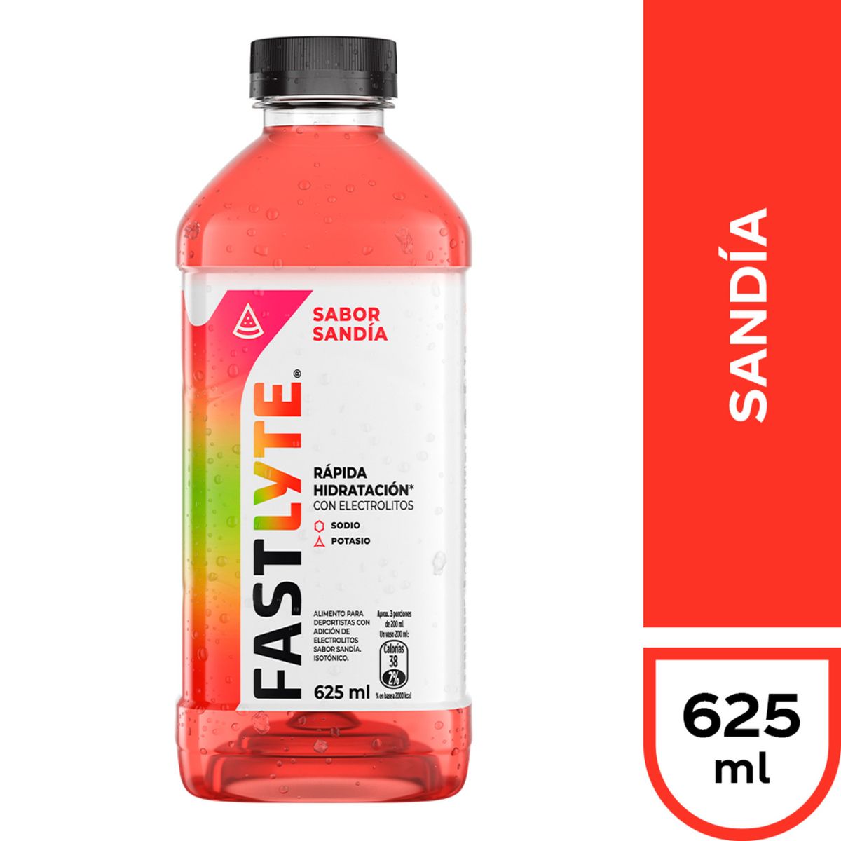 FASTLYTE - Suero Sabor Sandía Fastlyte 625 ml