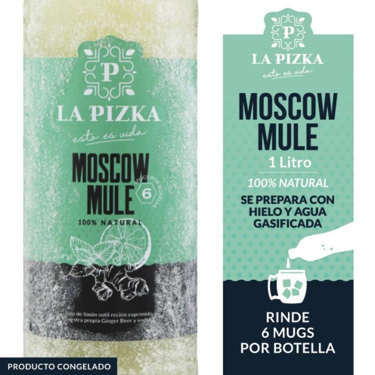 LA PIZKA - Cóctel Moscow Mule La Pizka 14° 1000 cc