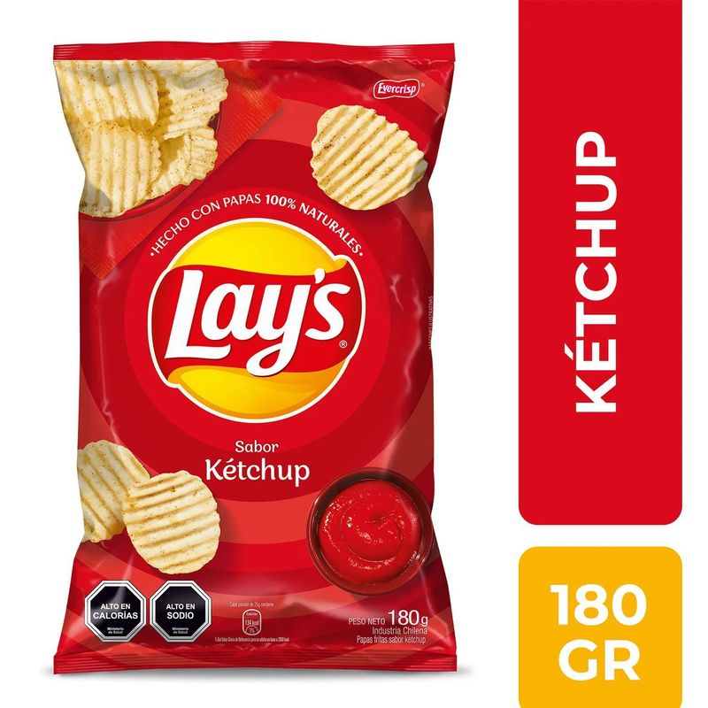 LAYS - Papas Fritas Sabor Ketchup Lays 180 g
