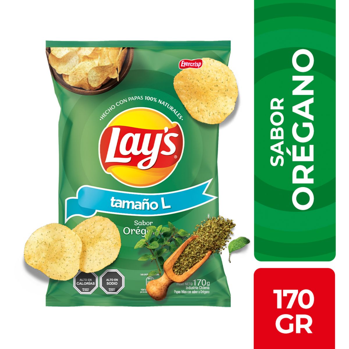 LAYS - Papas Mediterráneas Sabor Orégano Lays 170 g