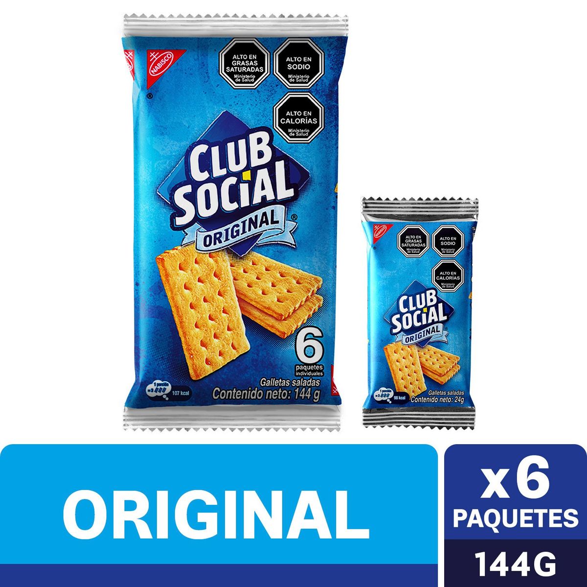 CLUB SOCIAL - Pack Galletas Saladas Club Social 6 x 24 g