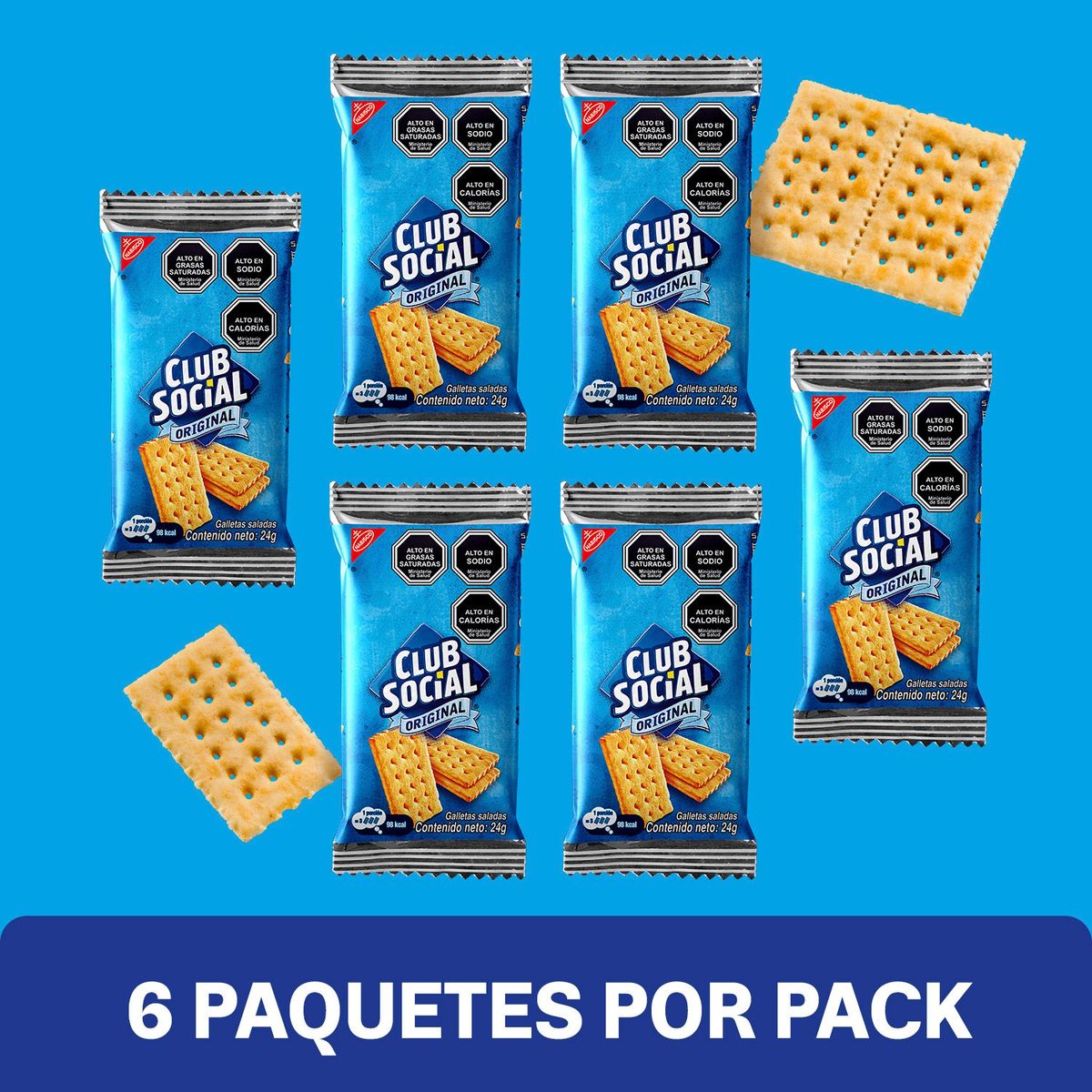 CLUB SOCIAL - Pack Galletas Saladas Club Social 6 x 24 g